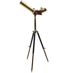 Vintage 1938 Ottway London Tabletop Telescope on Adjustable Tripod Stand