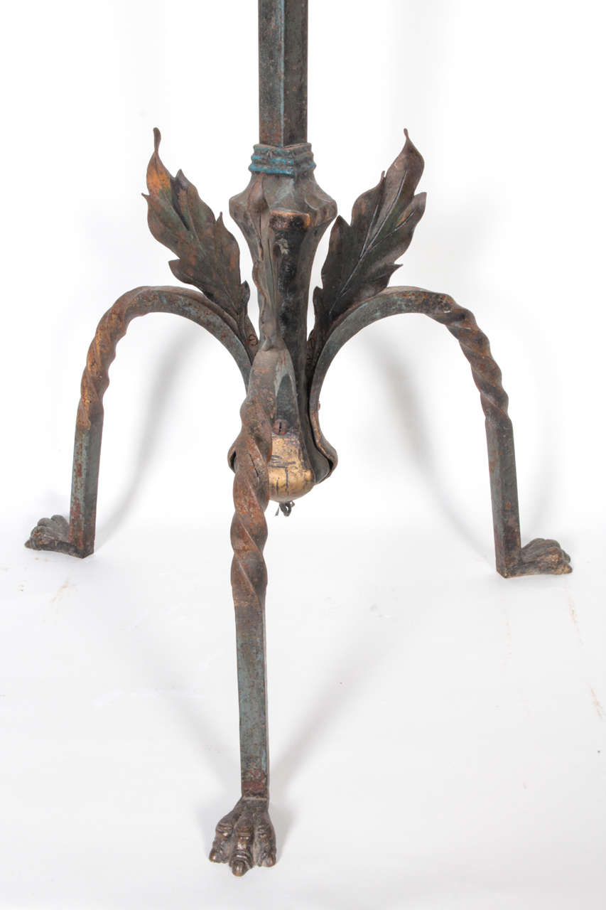 20th Century Brass and Iron Candle Holders In Good Condition For Sale In New York, NY
