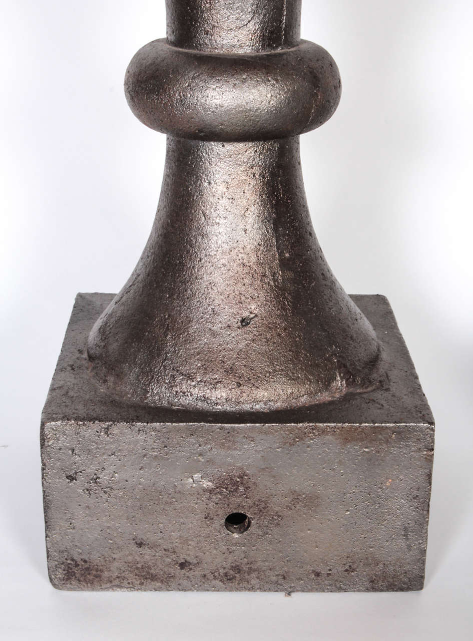 Polished French Cast Iron Finials For Sale at 1stDibs