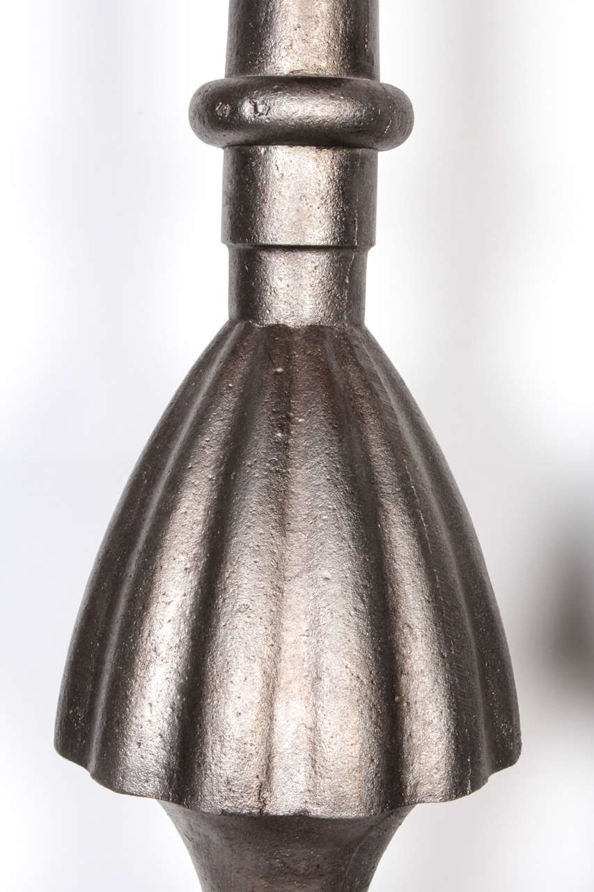 Polished French Cast Iron Finials For Sale at 1stDibs