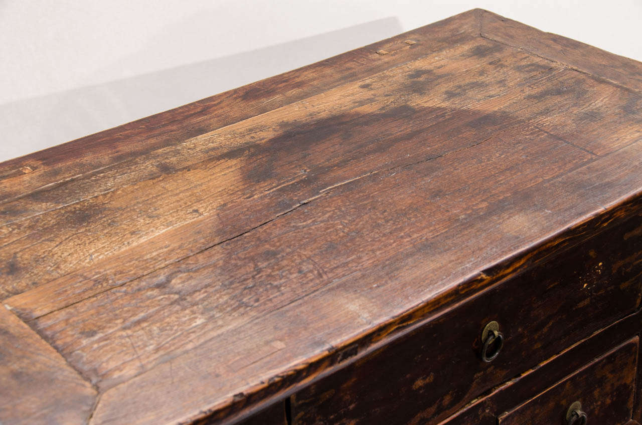 Late Qing Dynasty Southern Elm Three-Drawer Altar Coffer in Original Finish 2