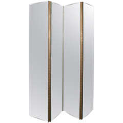 Four Panel Mirrored Screen or Room Divider