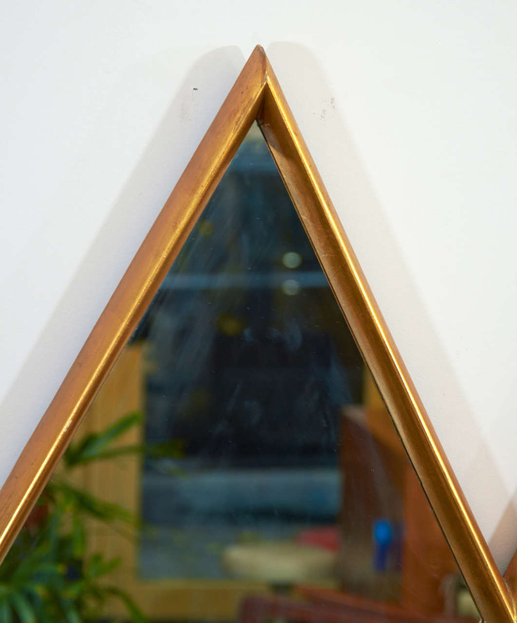 Hollywood Regency Grand Gold Leaf Triple Diamond Mirror by La Barge