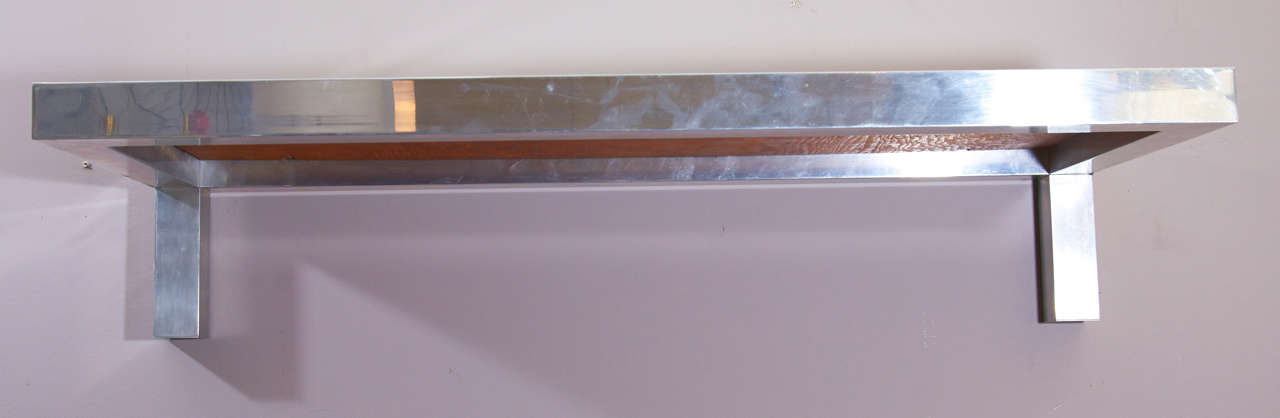 Pair of Wall Mounted Aluminum Shelves In Good Condition In New York, NY