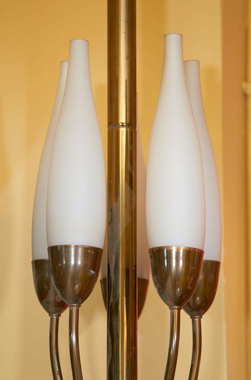 Italian Graceful Floor Lamp in the Style of Angelo Lelli for Arredoluce