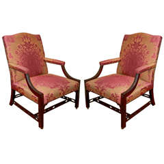 Pair of 18th Century Upholstered Gainsborough Armchairs 8