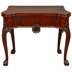 18th Century Irish Carved Card Table 11