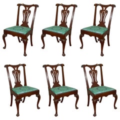 Set of Six Irish 18th Century Georgian Dining Chairs