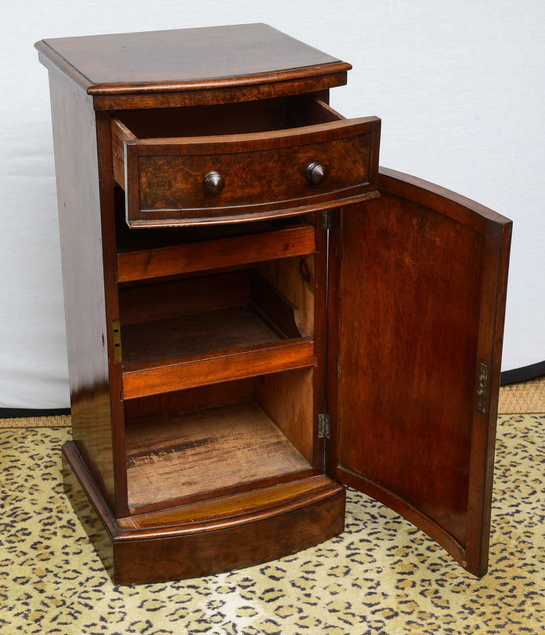 Superb 19th Century Pair of English Burr Victorian Night Stands at 1stdibs