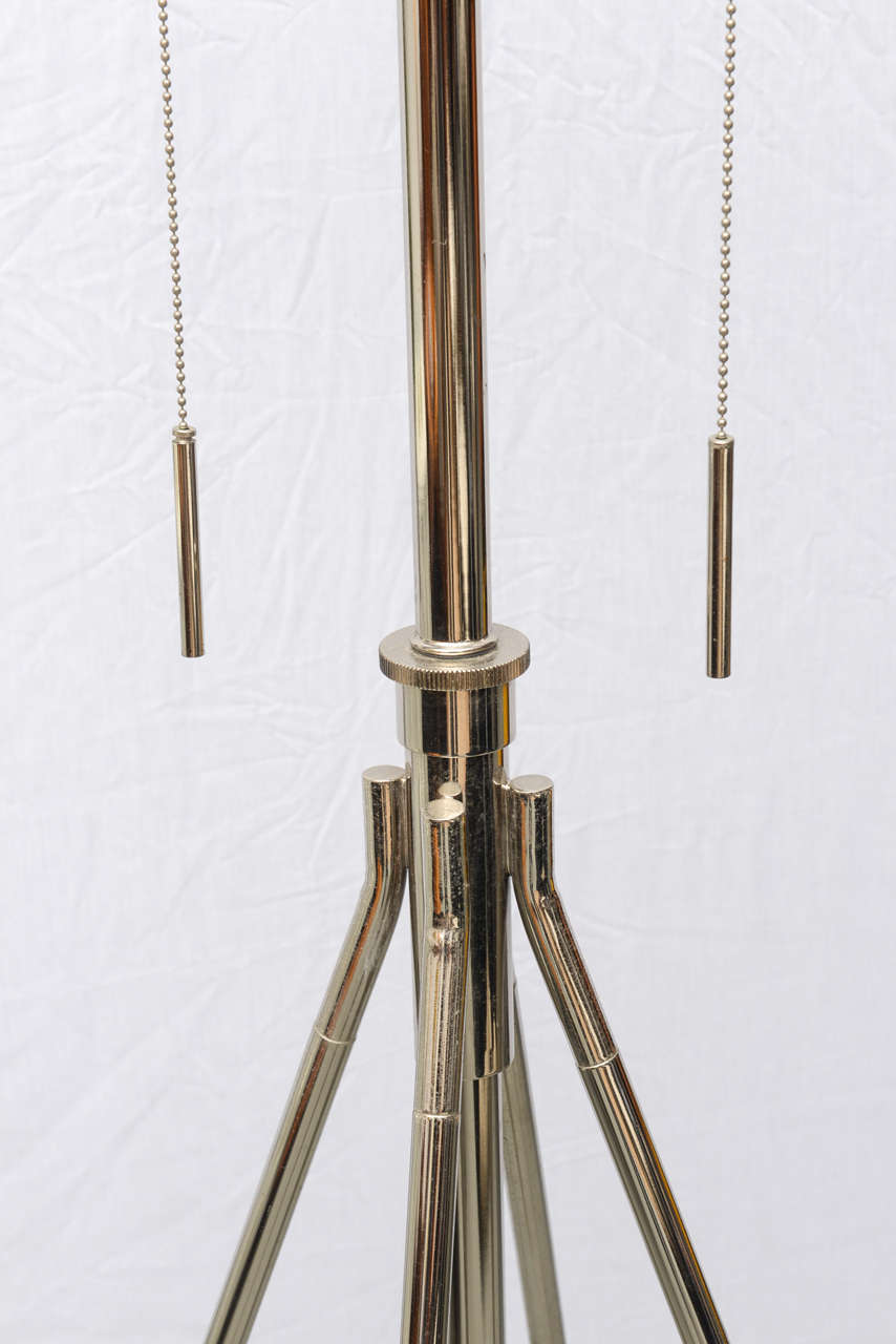 American Chrome floor lamp, Italy 1975 For Sale