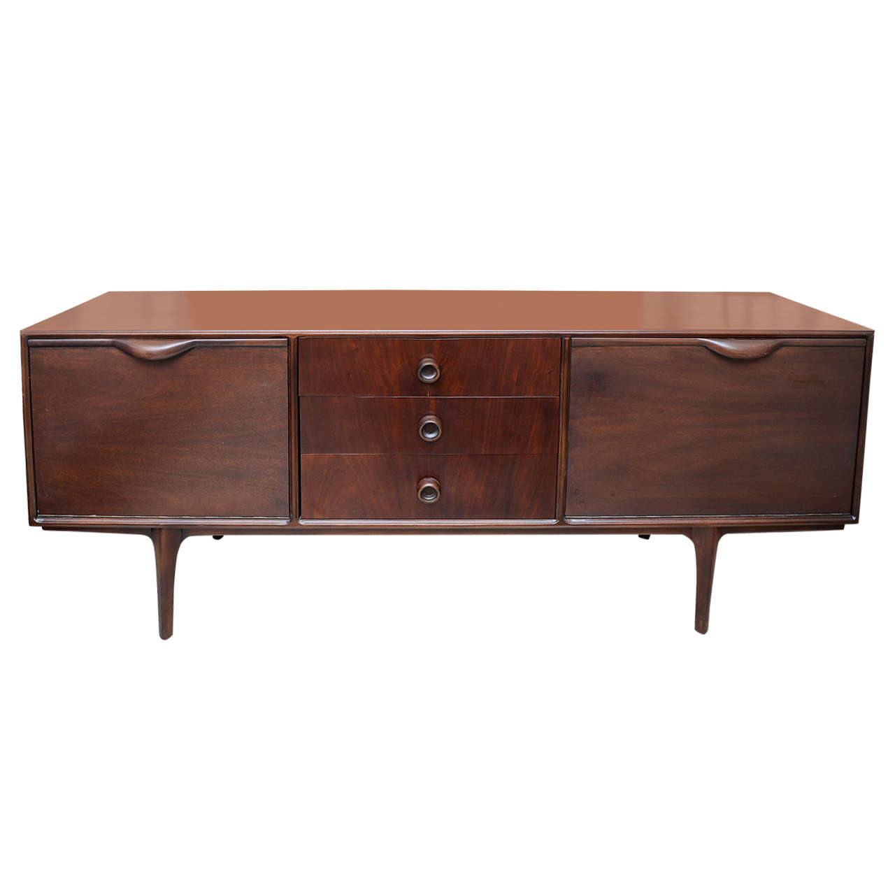 Vic Art Credenza in Natural and White Lacquer, 1960s, USA at 1stDibs