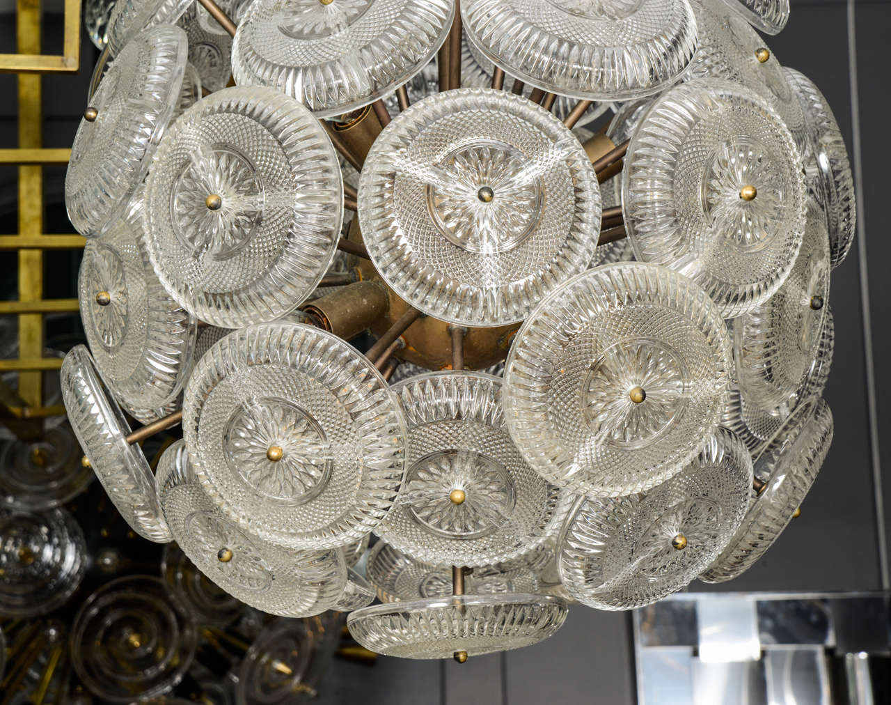 Mid-20th Century Small Sputnik Style French Chandelier