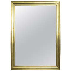 19th Century French Brass Bistro Mirror 7