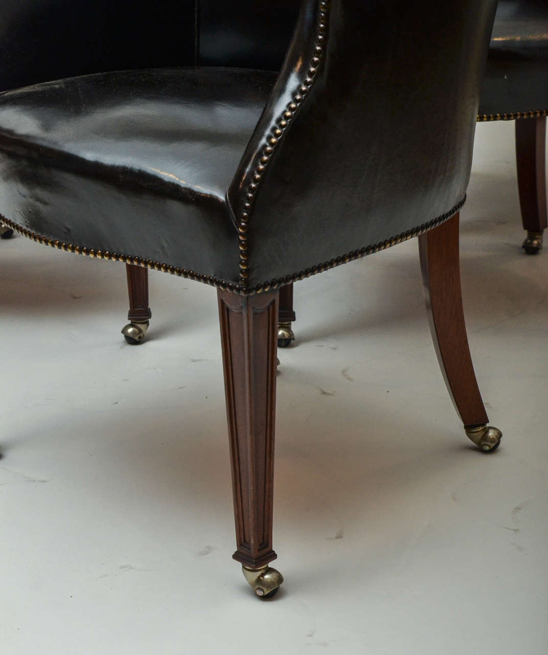 leather club dining chairs