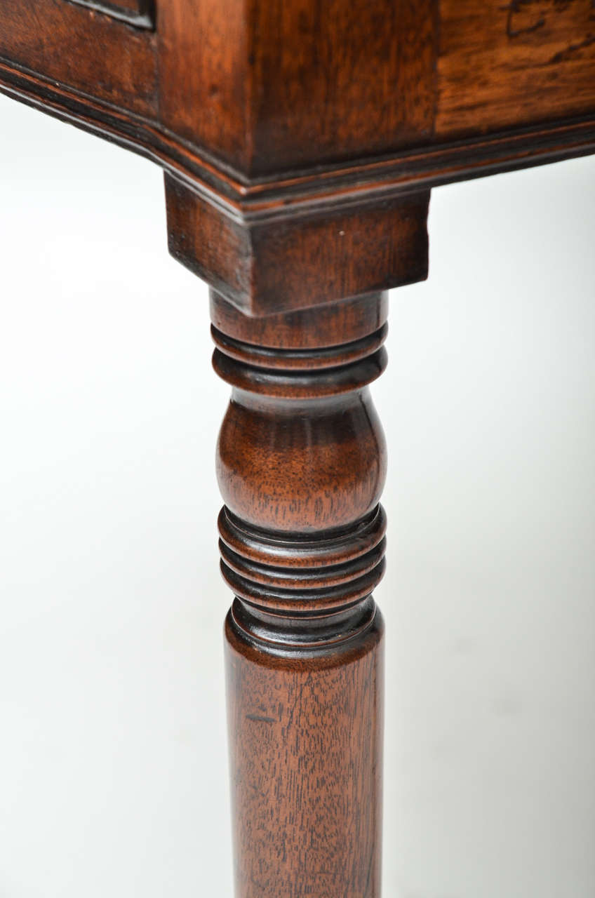 Early 19th Century English Regency, Mahogany Bow-Front Side Table 4