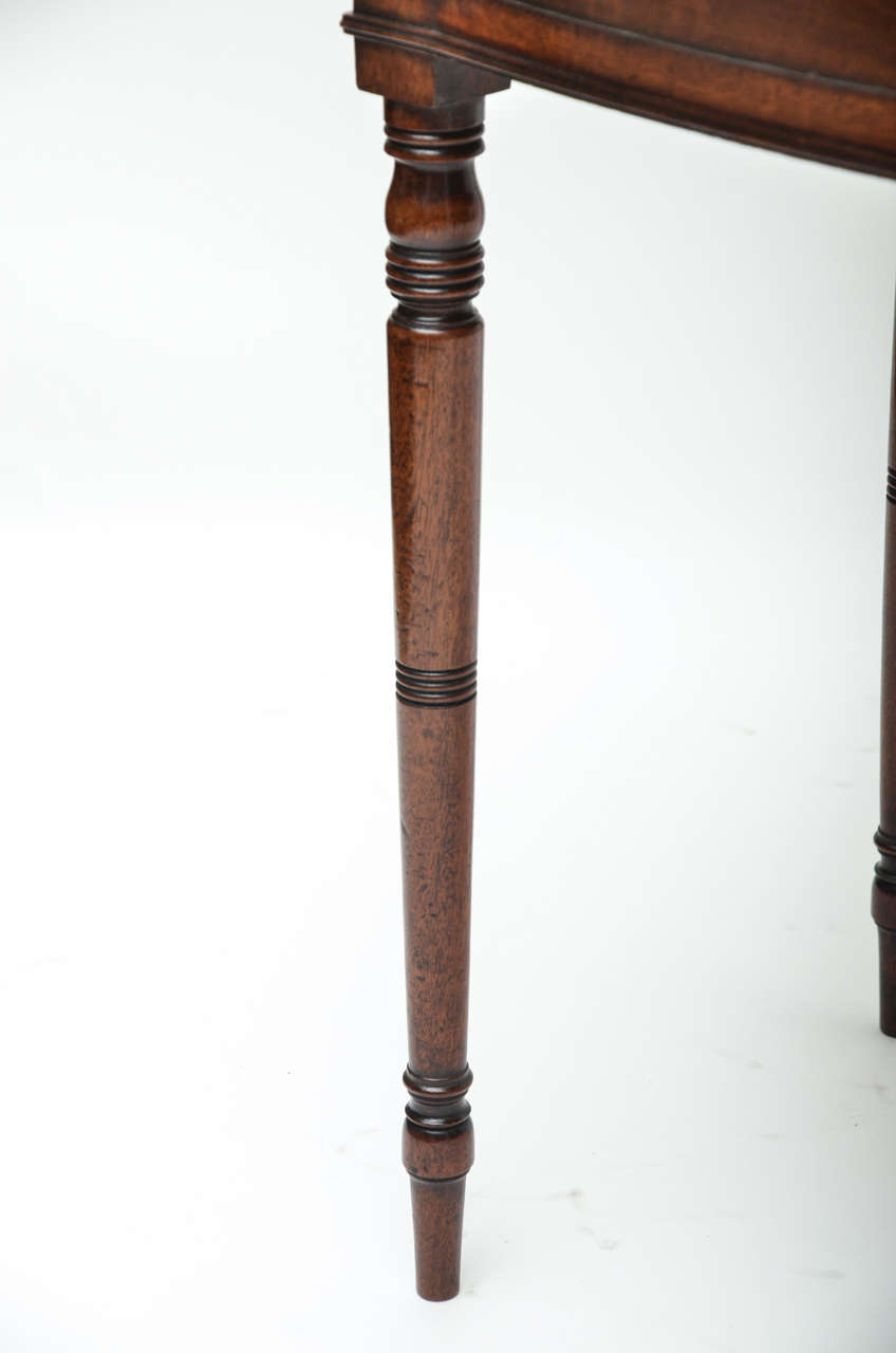 Early 19th Century English Regency, Mahogany Bow-Front Side Table 5