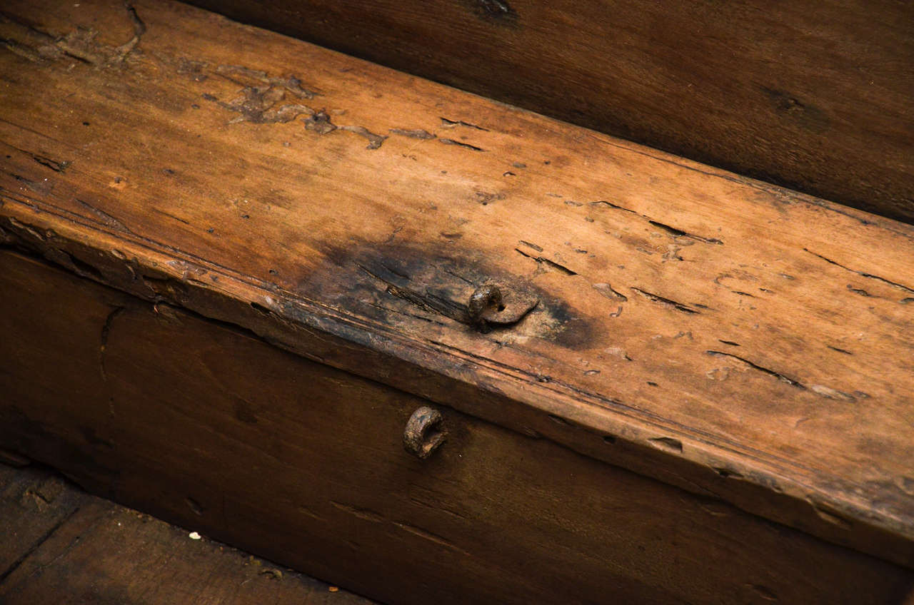 19th Century Anglo-Indian Teak Trunk For Sale 6