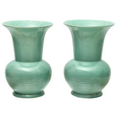 Pair of Mid-Century Modern Belgian Pottery Vases