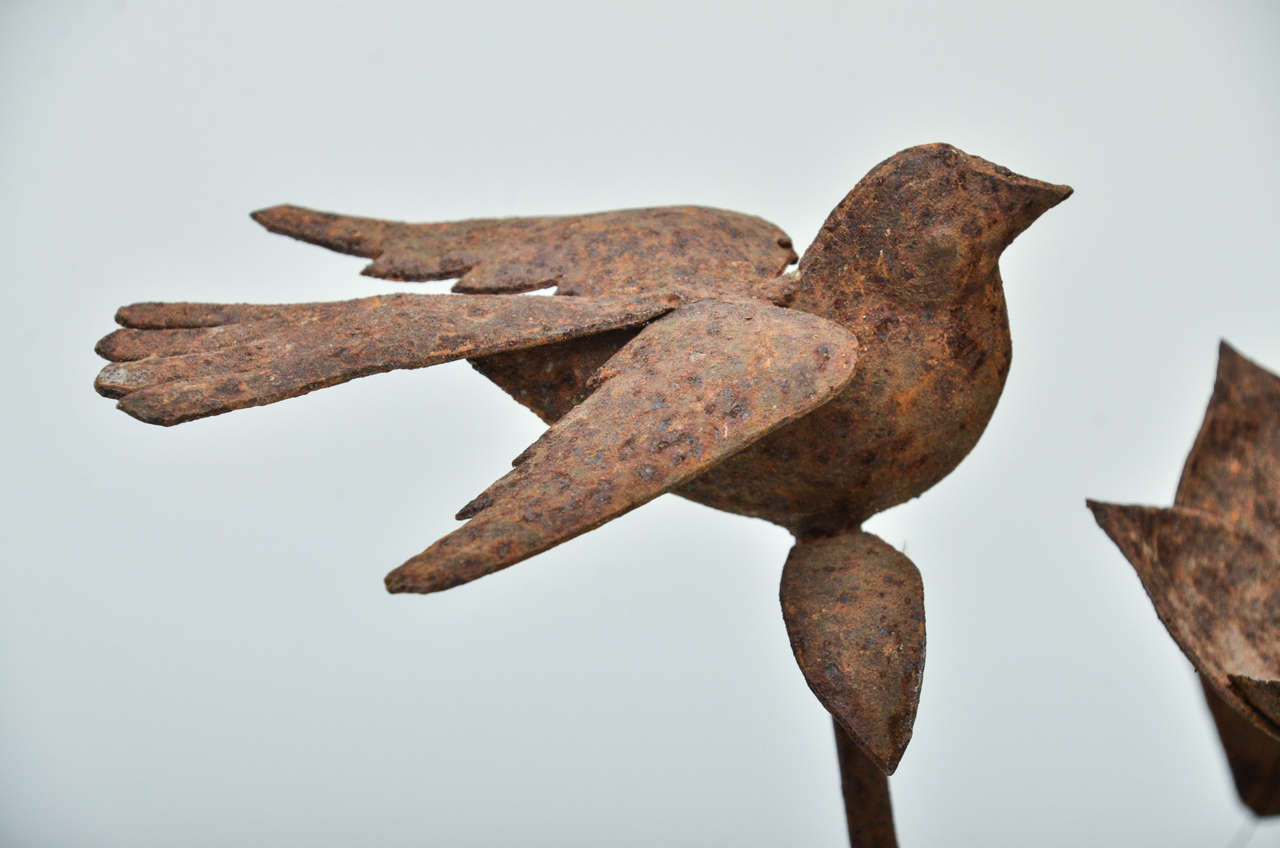 Pair of Anglo-Indian Iron Candleholders 2