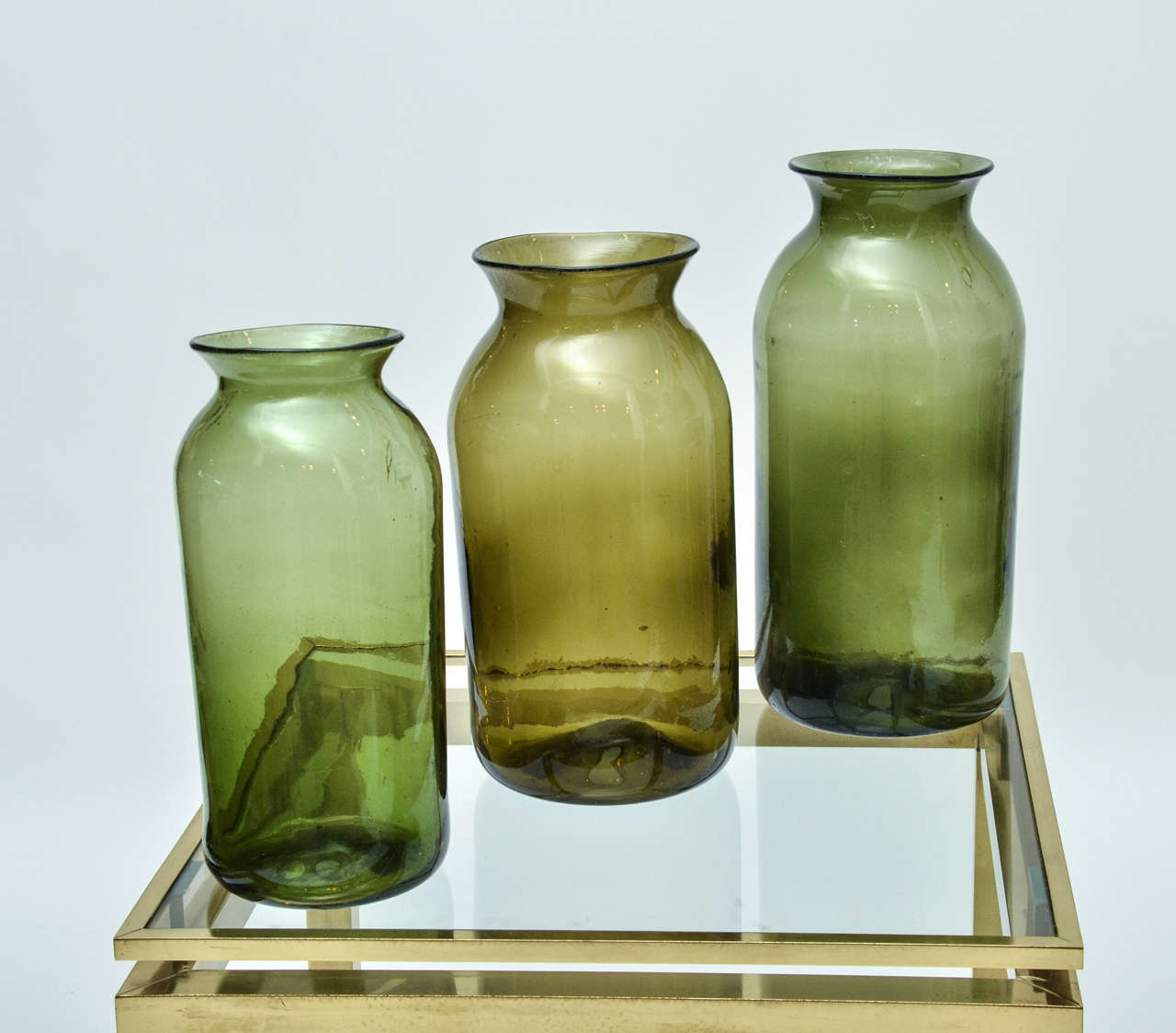 Set of Three Early 19th Century French Cornichons Vases In Good Condition In East Hampton, NY