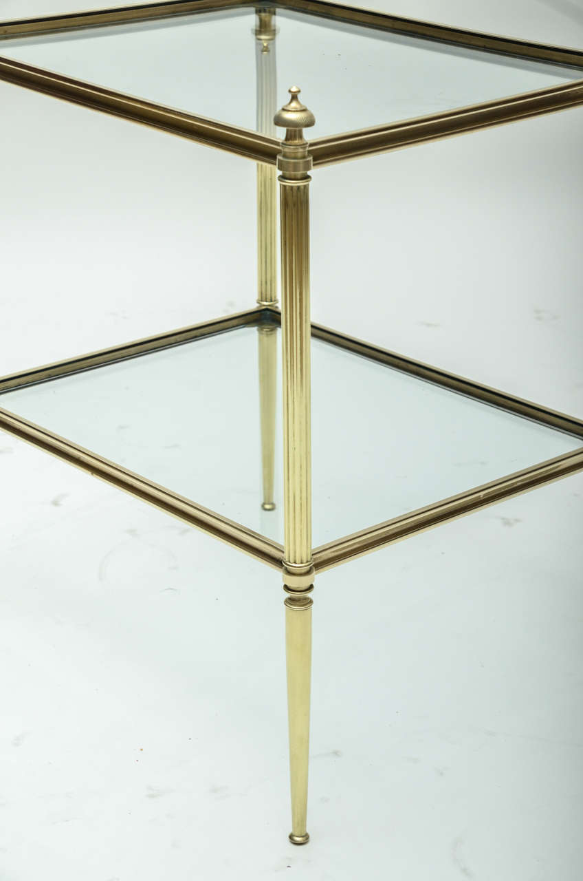 metal and glass side table