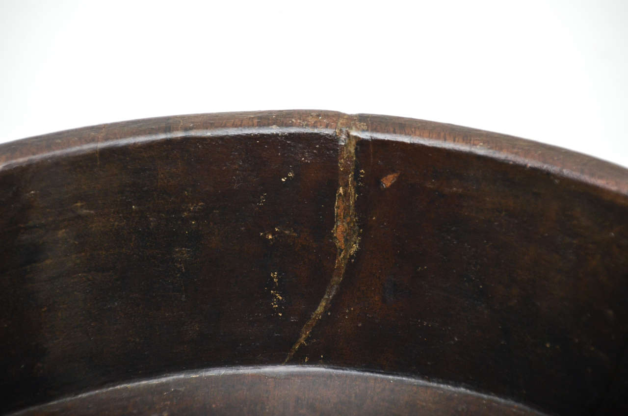 19th Century Anglo-Indian Teak Large Fruit Bowl In Good Condition In East Hampton, NY