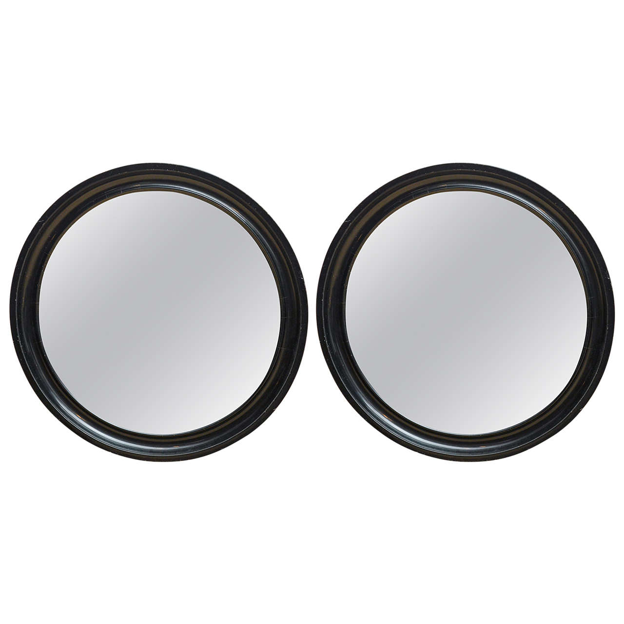 Pair of  19th Century English Ebonized Mirrors For Sale