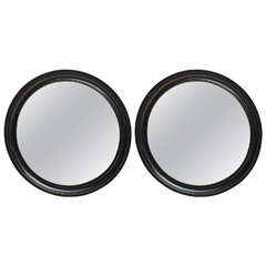 Pair of  19th Century English Ebonized Mirrors