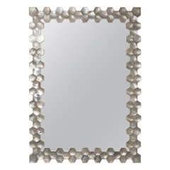 Geometric Mother of Pearl Mirror