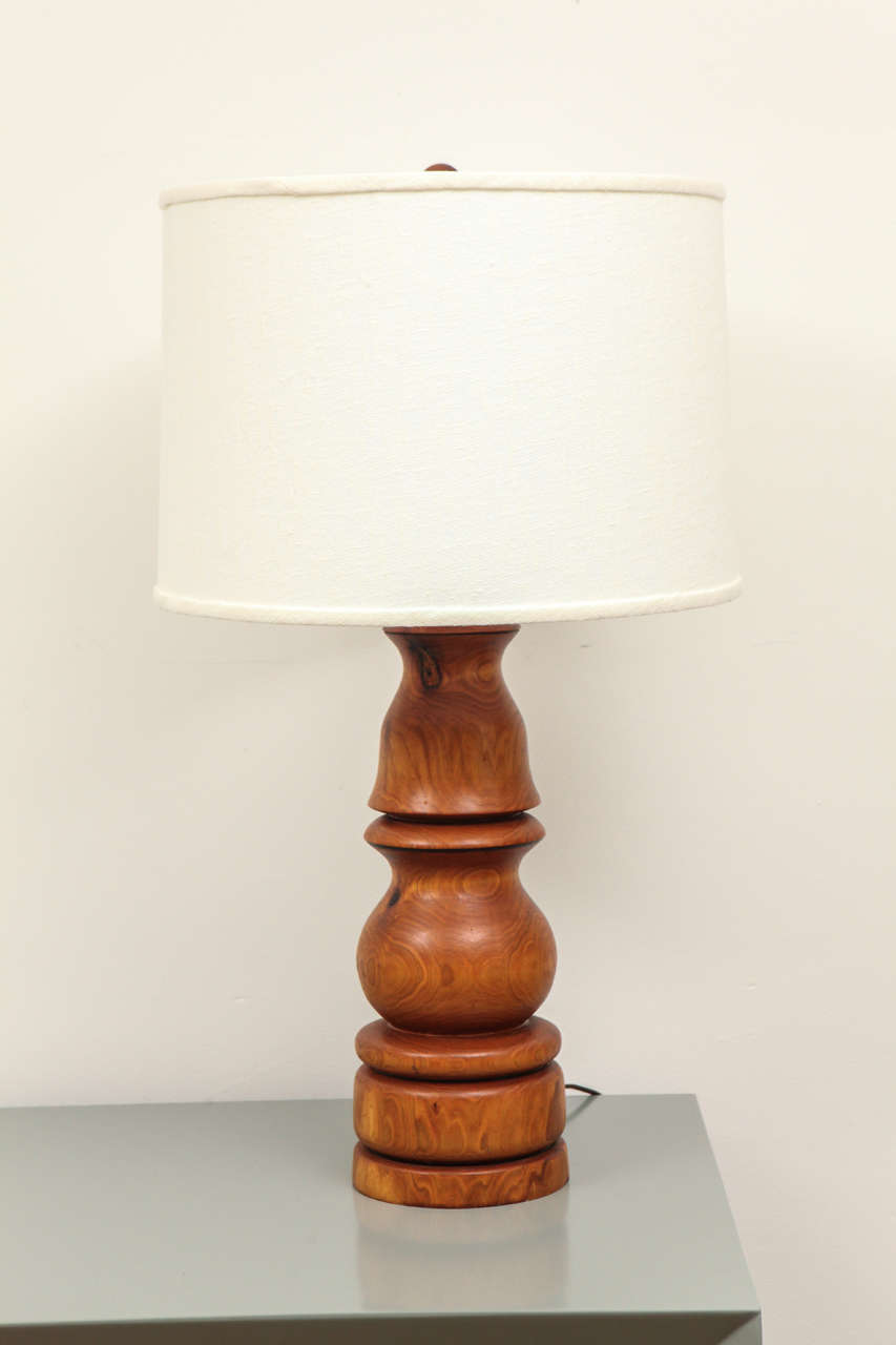 Mid Century Teak Lamp