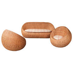 Rattan 3 Piece Outdoor Set