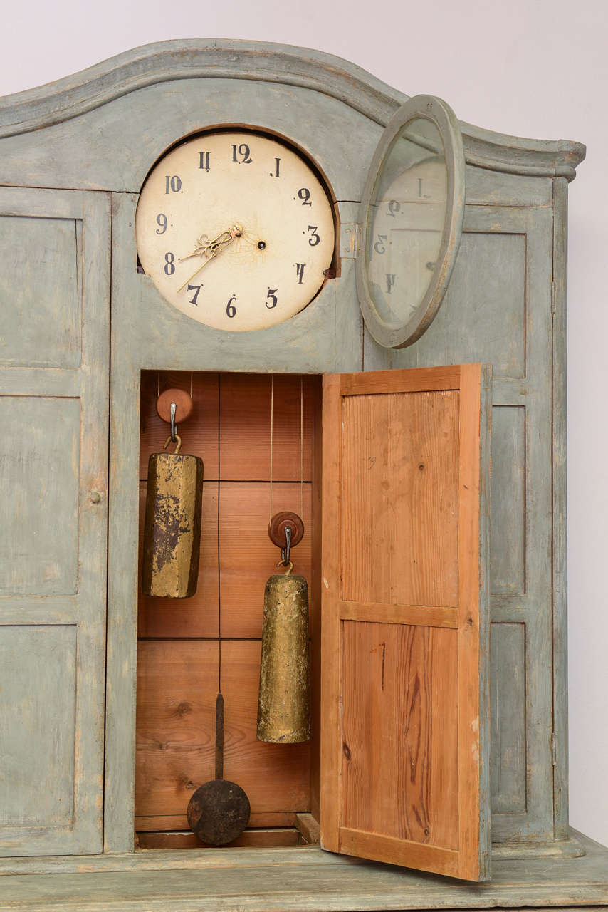 Early 19th Century Antique Swedish Clock Secretary 3