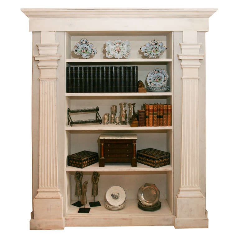 Federal-Style Bookcase with Architectural Columns