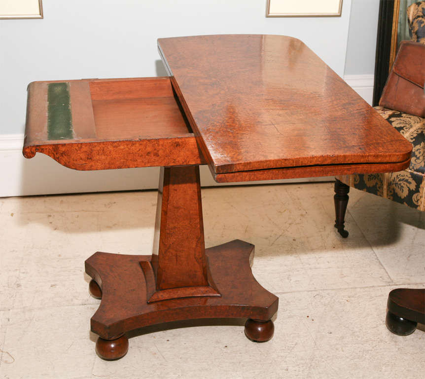 Victorian Burlwood Pedestal Table 5