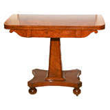 Victorian Burlwood Pedestal Table