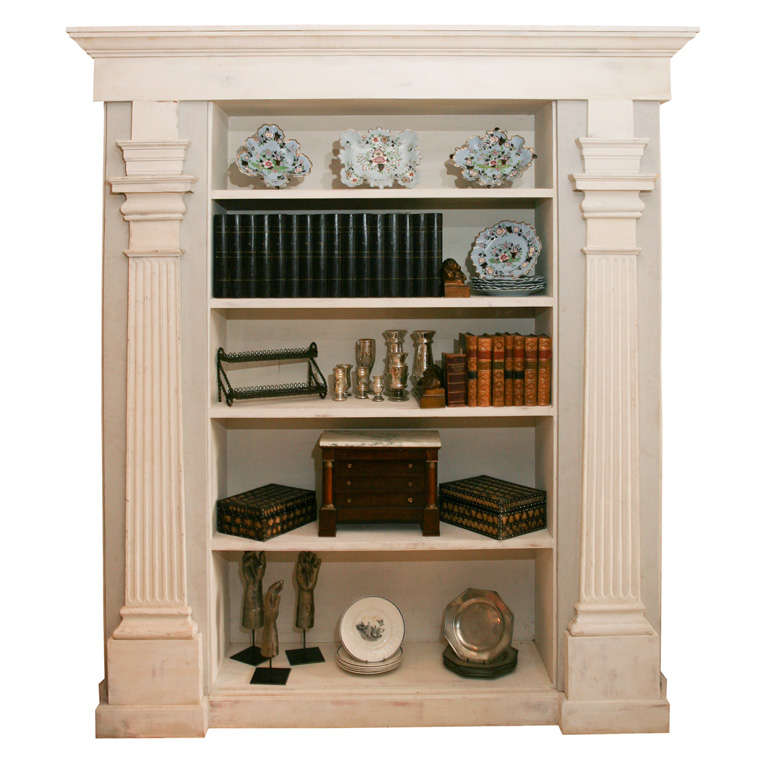 FederalStyle Bookcase with Architectural Columns at 1stDibs