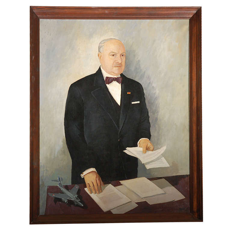 1956 French Minister Painting For Sale