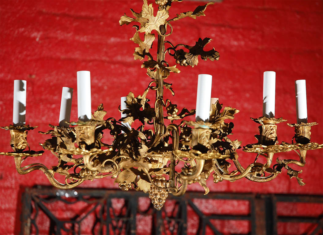 French Bronze Louis XV Style Chandelier at 1stDibs