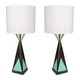 Pair of Gerald Thurston for Lightolier Ceramic lamps