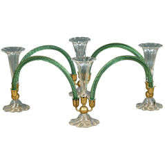 Vintage 1930s Murano Glass Articulating Centerpiece Attributed to Venini