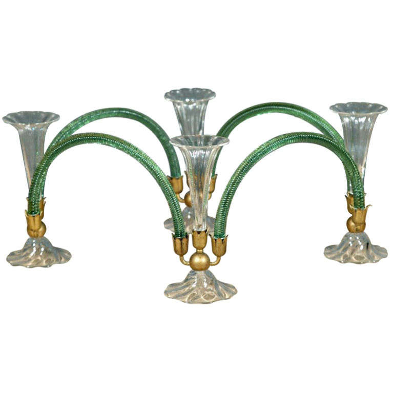 1930s Murano Glass Articulating Centerpiece Attributed to Venini