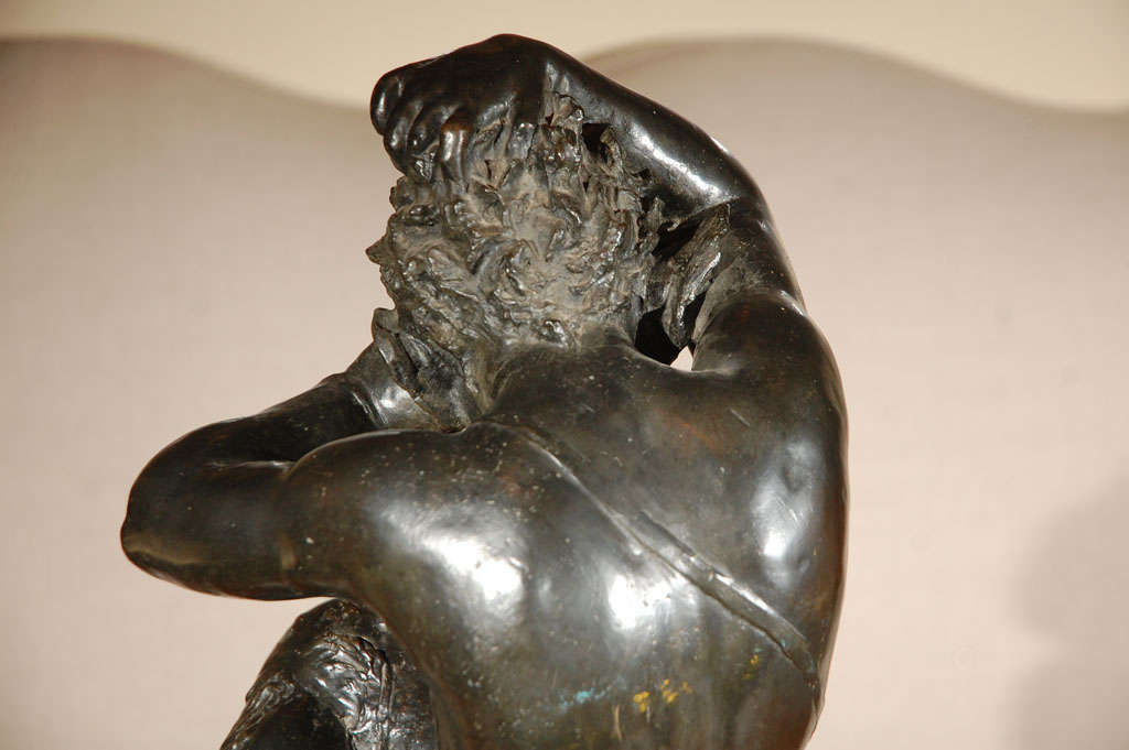 Cast Early 19th c., Bronze Satyr Sculpture