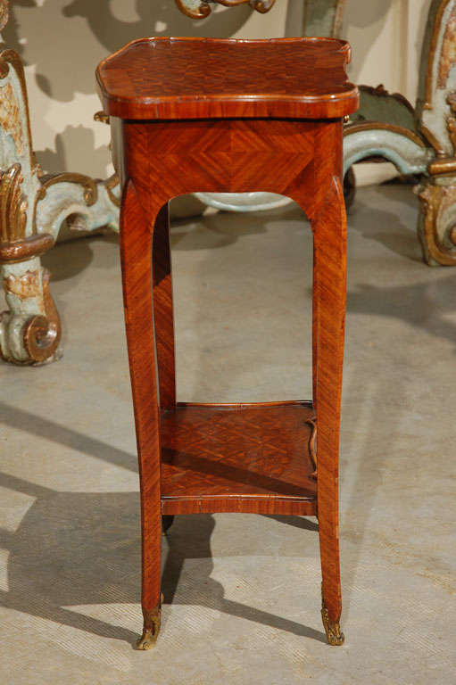 Delicate, Marquetry Side-Table In Excellent Condition In Los Angeles, CA