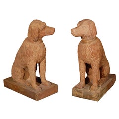 Life Size, 19th Century, Terracotta Poodles