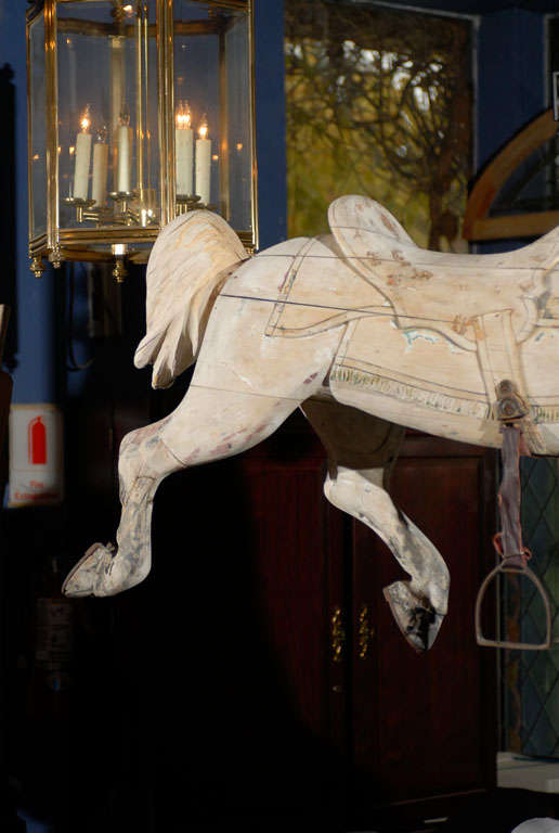 20th Century American Carved Wooden Carousel Horse For Sale 2