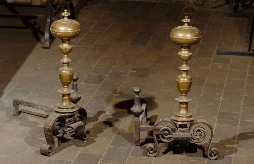 Pair of 19th.century Provencal  chenets