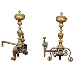 Pair of 19th.century Provencal  chenets