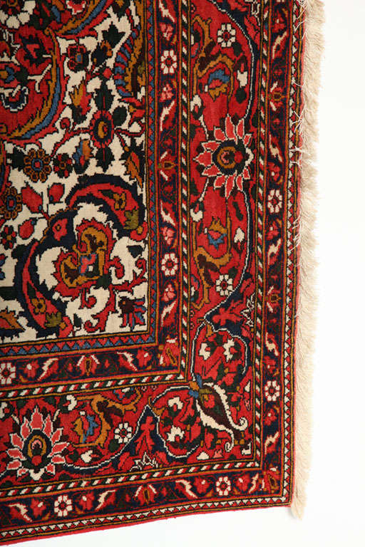 Wool Antique 1920s Persian Bakhtiari Rug, 7x11