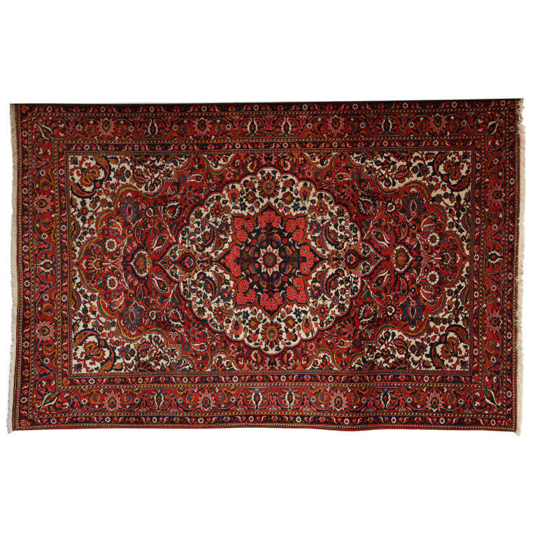 Antique 1920s Persian Bakhtiari Rug, 7x11