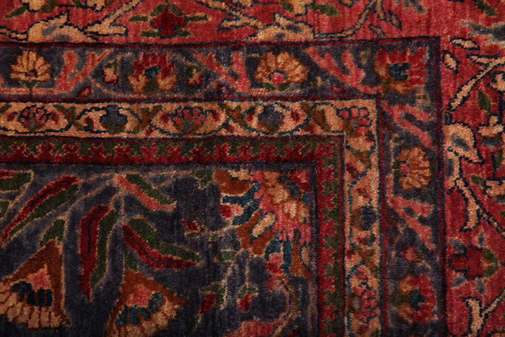 Wool Antique 1870s Persian Fereghan Rug, 10' x 18' For Sale